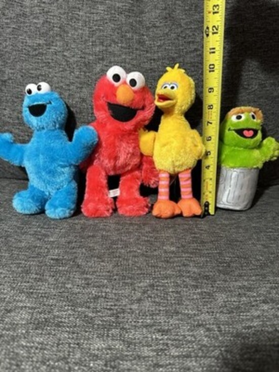 Sesame Street Plush Elmo-Big Bird-Cookie Monster Muppet Doll LOT-4 - Picture 7 of 7